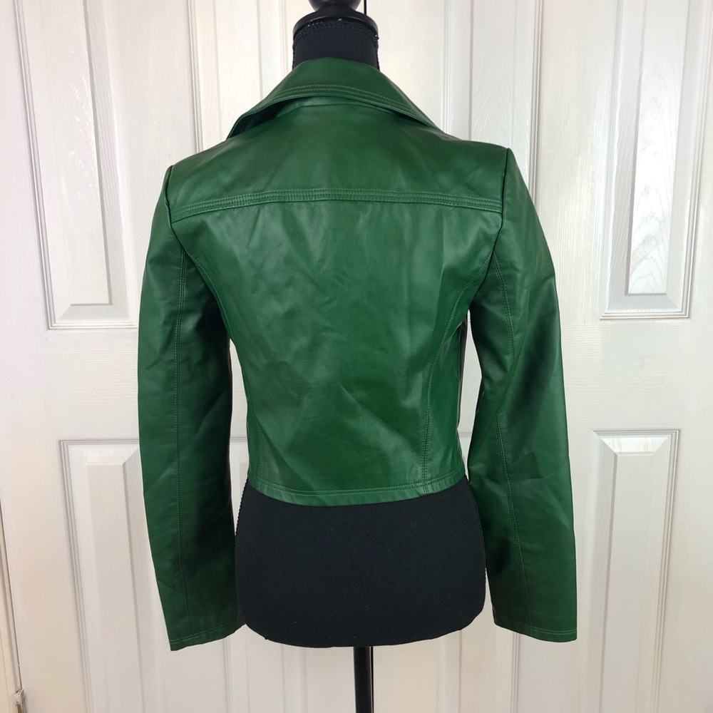 Express Green Moto Jacket XSmall - Picture 5 of 6